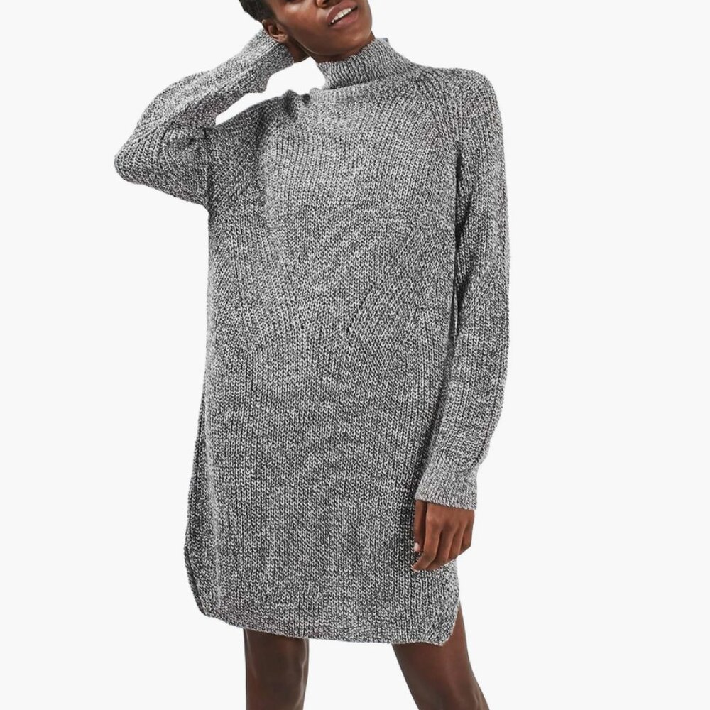 NWT - Grunge Funnel Neck Sweater Dress